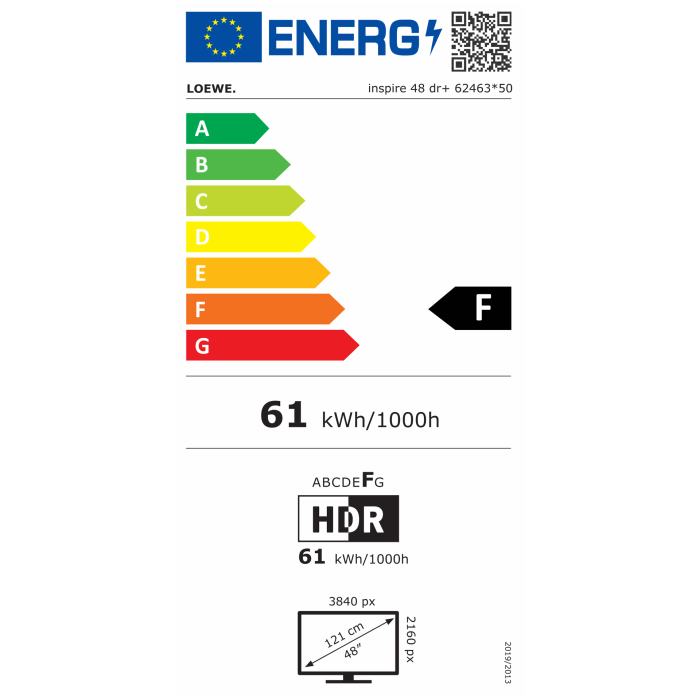 INSPIRE48-ETIQUETTE ENERGETIQUE TV Insipire 48''
